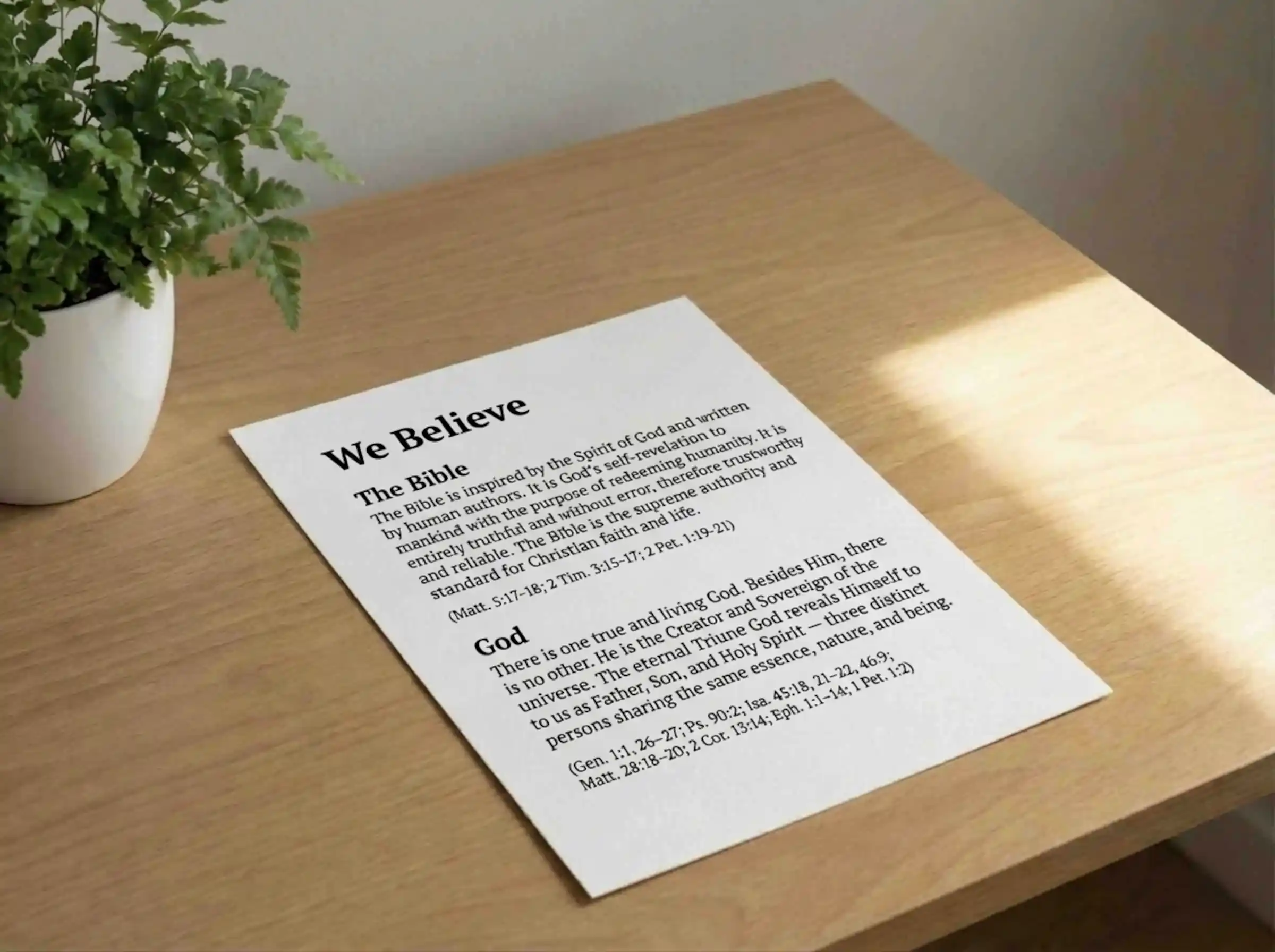 Our Declaration of Faith